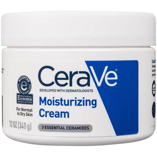 Order CeraVe Moisturizing Cream Lotion, Body and Face Moisturizer, 12 OZ food online from CVS store, FRANKFORT on bringmethat.com