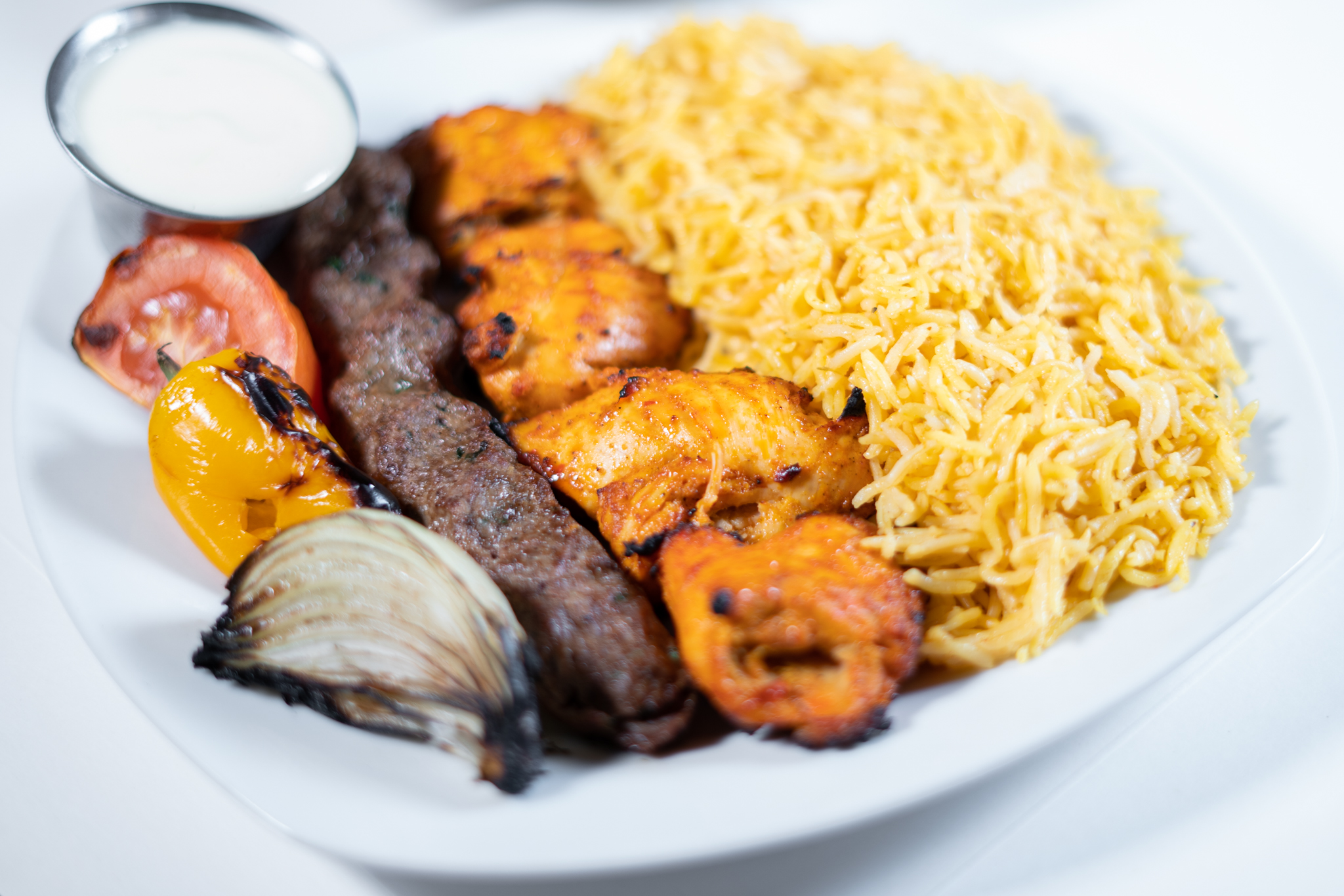 Order Kufta Kabob and Shish Tawook Platter food online from Sallora & Sam Bakery Grill And Catering store, Bridgeview on bringmethat.com