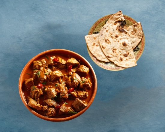 Order Railway Lamb Curry & Roti Tandoori food online from Gunpowder Cafe store, Exton on bringmethat.com