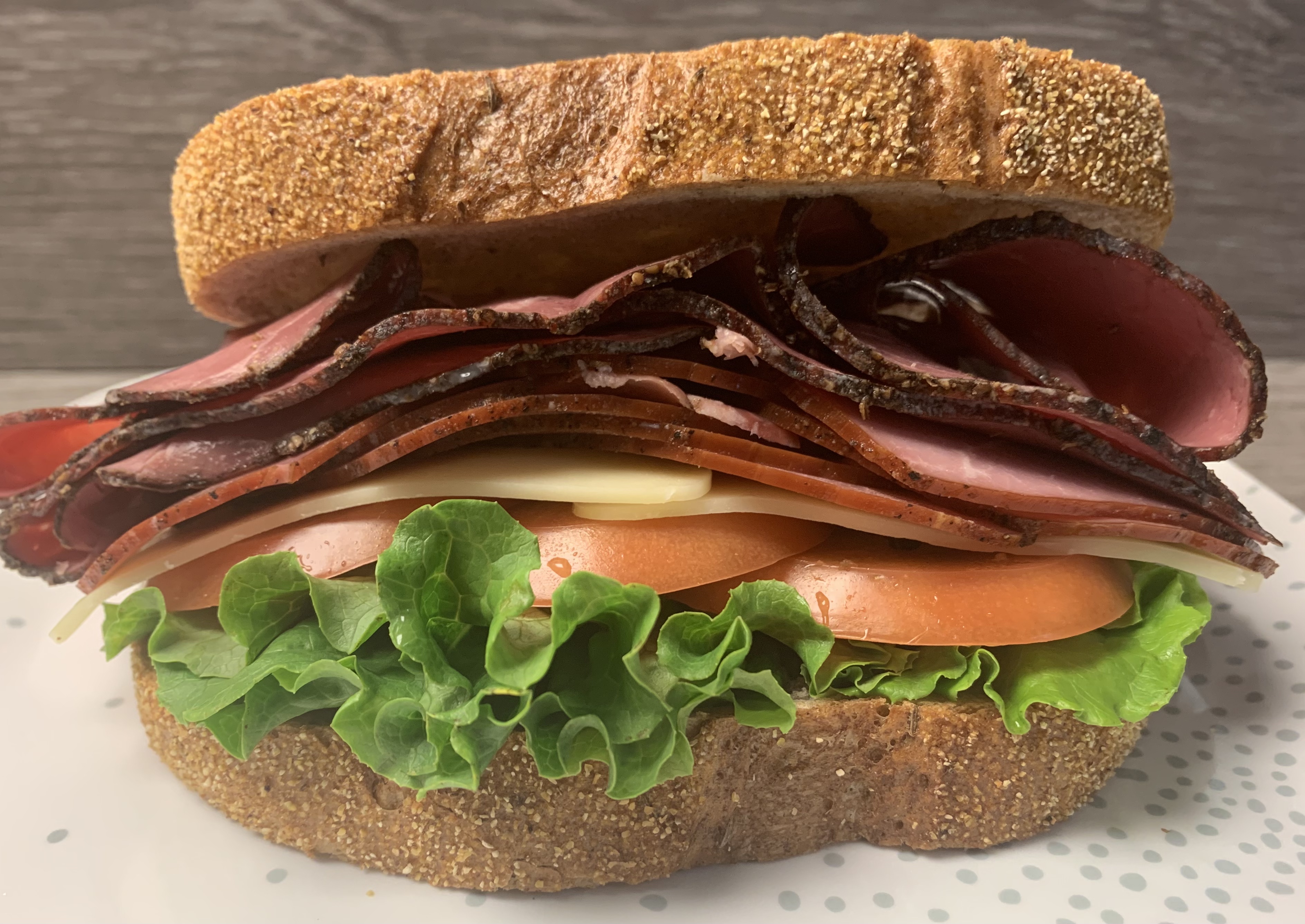 Order Pastrami Sandwich food online from Fountain Cafe store, Oakland on bringmethat.com