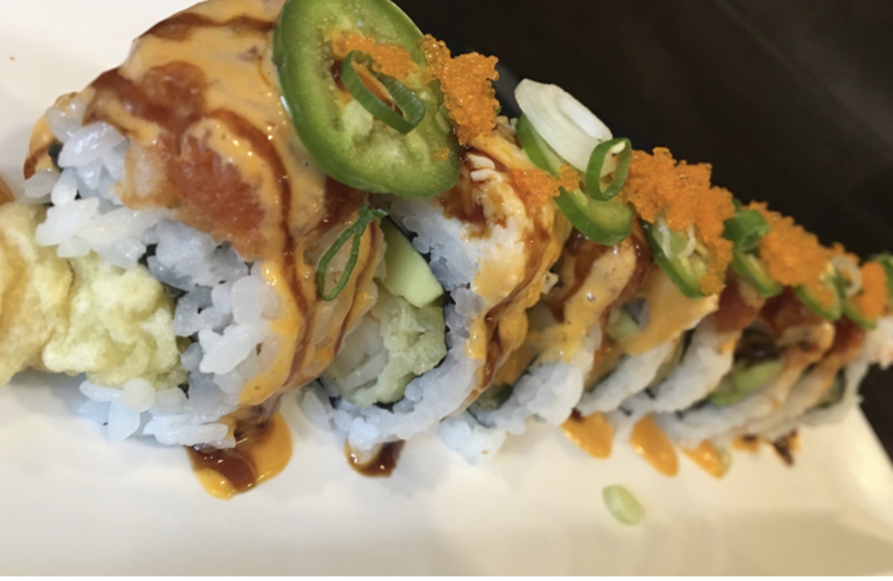 Order Fire Cracker Roll food online from Tomo Japanese Cuisine store, Troy on bringmethat.com