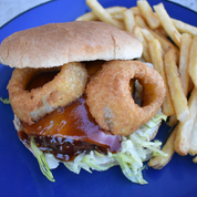 Order Rodeo Burger food online from George Quick Stop Cafe store, East Stroudsburg on bringmethat.com