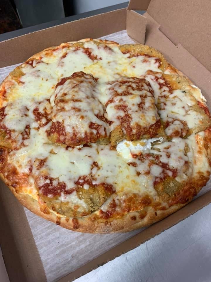 Order Eggplant Rollatini Pizza - Small 12" food online from Mamma Mias Pizza store, Nutley on bringmethat.com