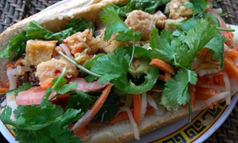 Order Lemongrass Tofu Banh Mi Sandwich food online from Bon Bon Sandwiches store, Chicago on bringmethat.com