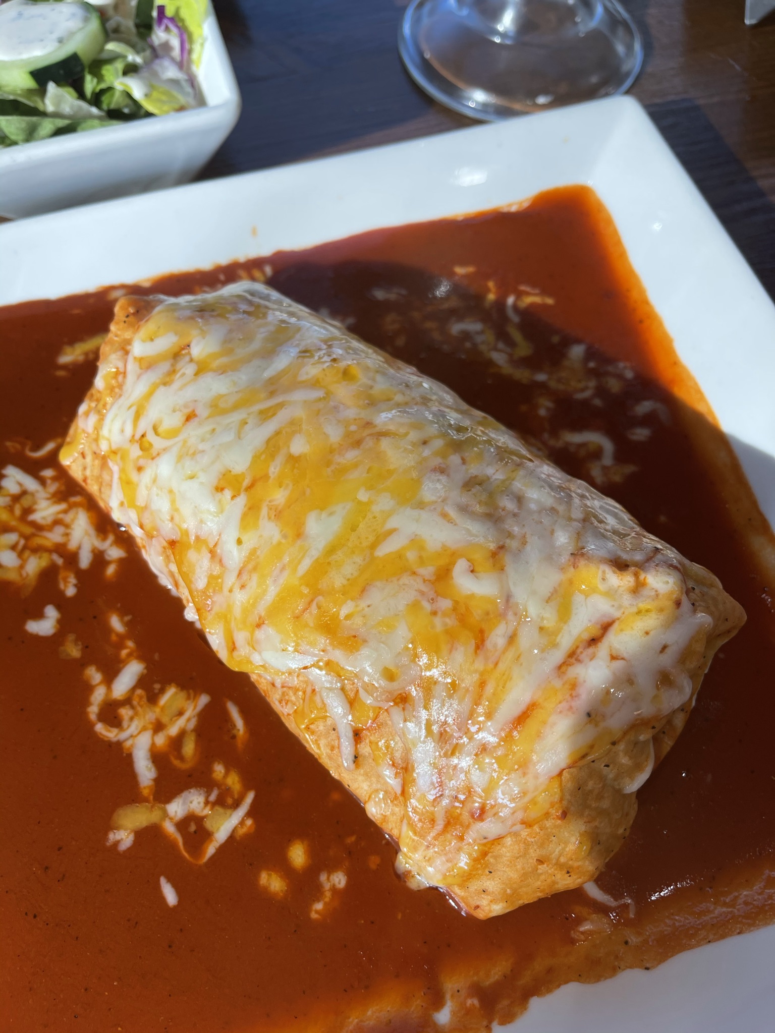 Order Wet Red Burrito food online from Ruben Mariscos & Mexican Grill store, Apple Valley on bringmethat.com