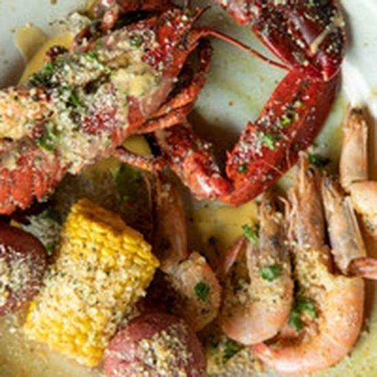 Order Chargrilled Lobster Platter food online from HIEUX Boil Seafood House store, New Orleans on bringmethat.com