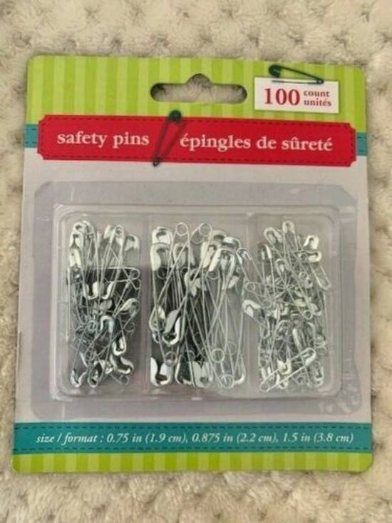 Order Safety Pins - 100 Count food online from IV Deli Mart store, Goleta on bringmethat.com