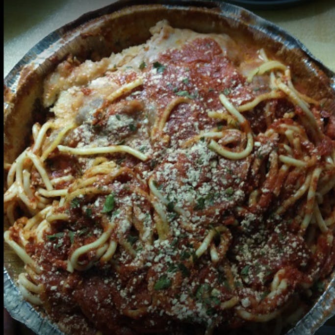 Order Chicken Parmigiana Catering - Half Tray (Serves 8-10) food online from Johnny Pizza store, Prospect Park on bringmethat.com