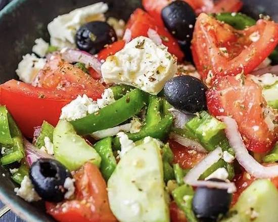 Order Greek Salad food online from East and Feast Lounge store, Austin on bringmethat.com