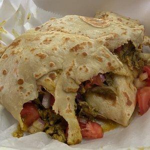Order Curry chicken Crepe food online from Manakeesh Cafe Bakery store, Philadelphia on bringmethat.com