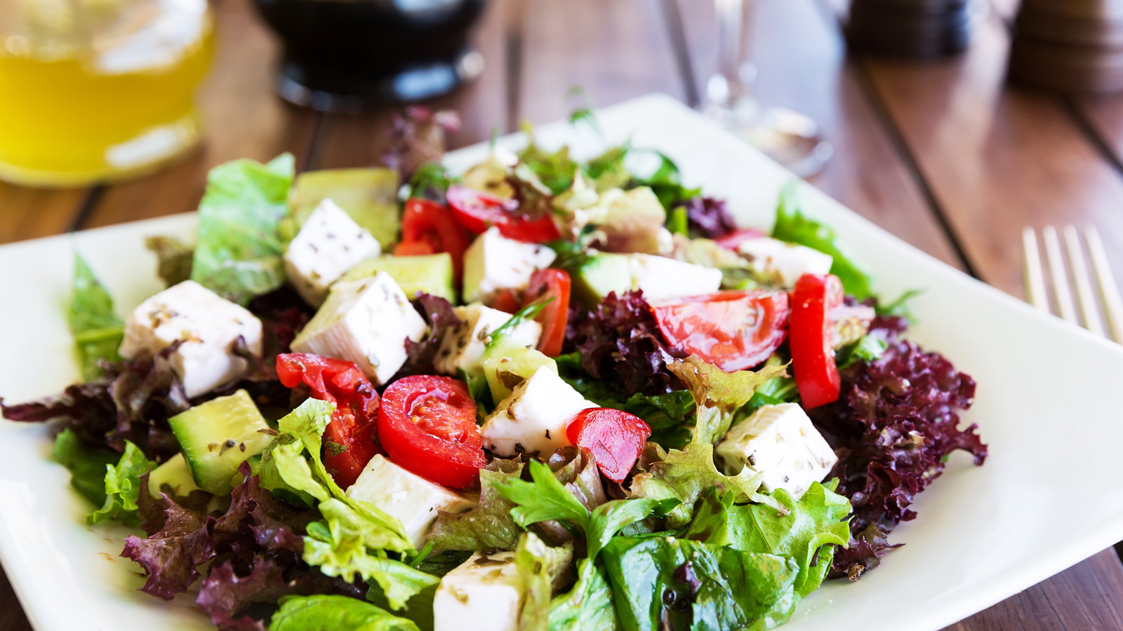 Order Greek Salad food online from Gaters store, Fremont on bringmethat.com