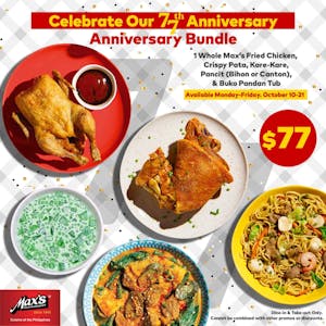 Order 77th Anniversary Bundle food online from Max's Restaurant store, Houston on bringmethat.com