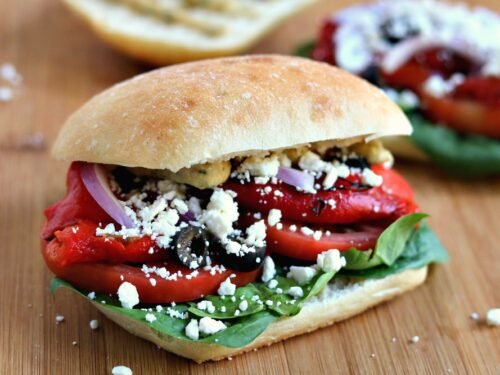 Order Mediterranean Ciabatta Sandwich food online from Caffe Bene store, Jackson Heights on bringmethat.com