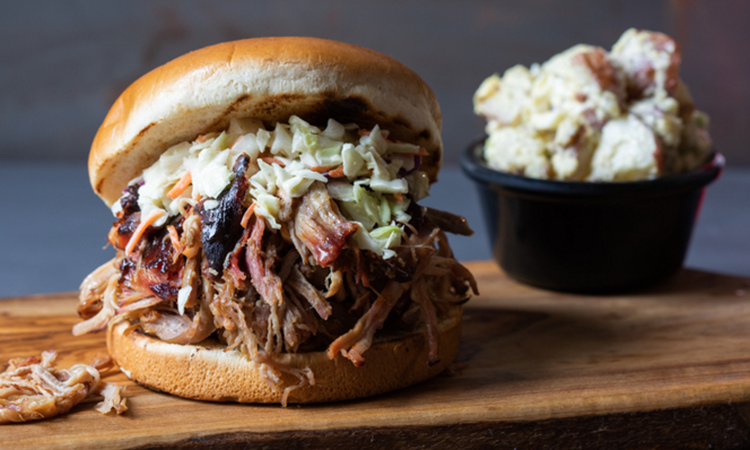Order Pulled Pork Sandwich food online from Red Hot & Blue store, North Richland Hills on bringmethat.com