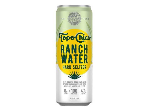 Order Topo Chico Hard Seltzer Ranch Water Original Lime - 12x 12oz Cans food online from Cardinal Wine & Spirits store, Gurnee on bringmethat.com
