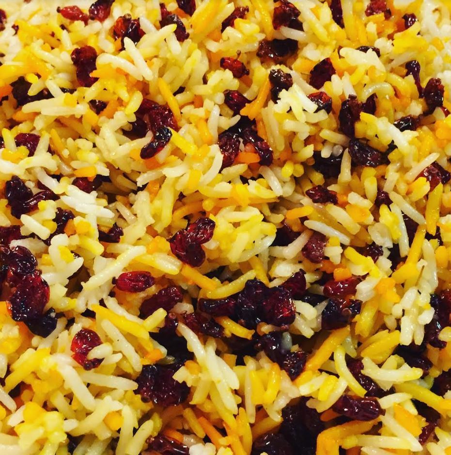 Order Zereshk Polo (barberry rice) food online from Pars Persian Cuisine store, Scottsdale on bringmethat.com