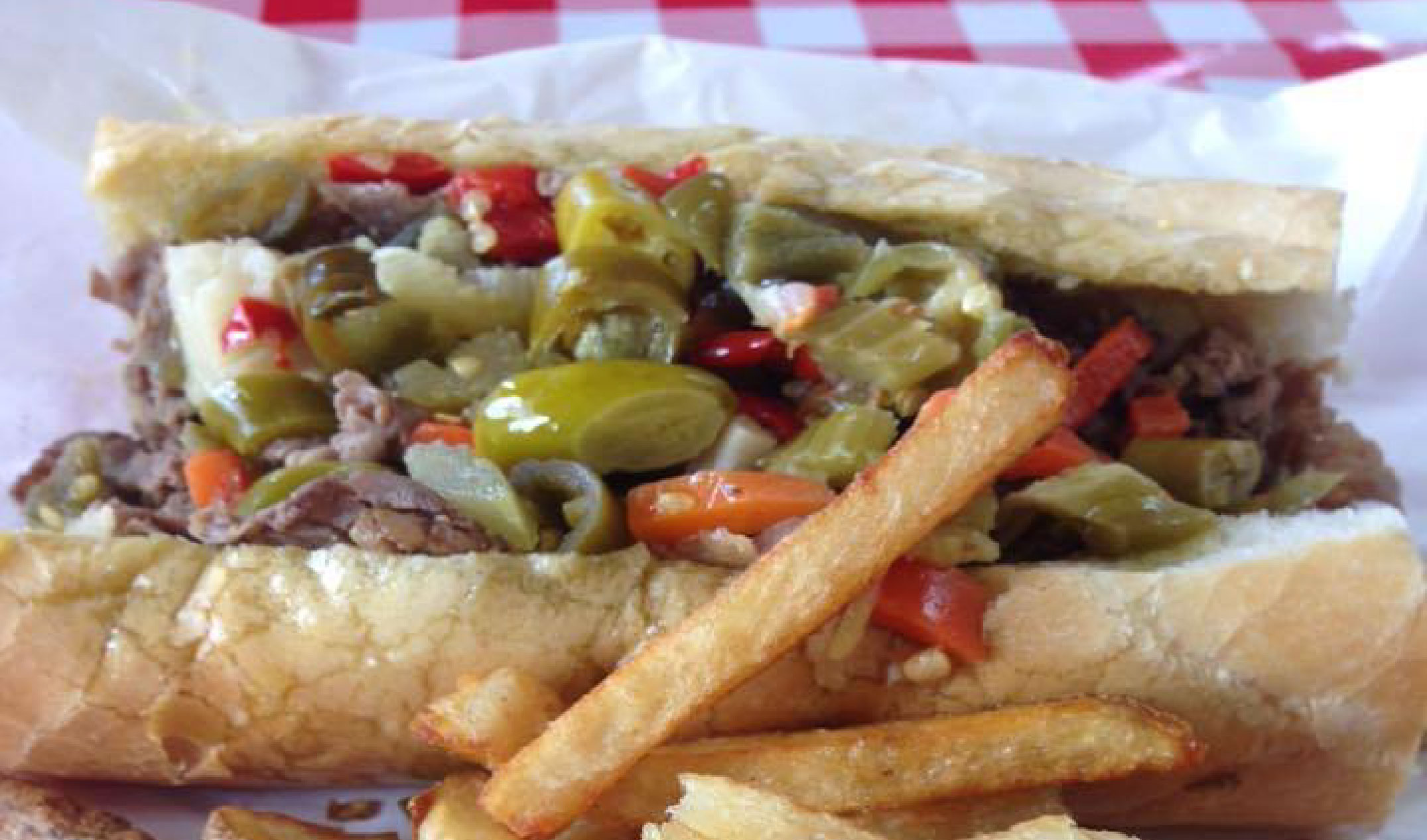 Order 6" Famous Italian Beef Sandwich food online from Big Jacks Chicago Style Red Hots store, Round Lake Park on bringmethat.com