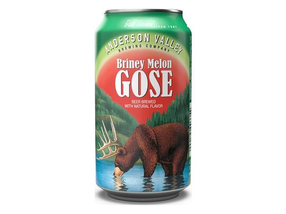Order Anderson Valley Briney Melon Gose - 12oz Bottle food online from Leo's Liquor store, Chicago on bringmethat.com