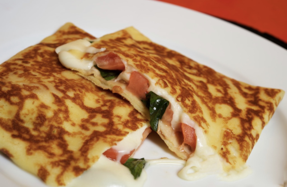 Order Brie with Fresh Tomatoes and Basil Crepe food online from Creperie store, New York on bringmethat.com