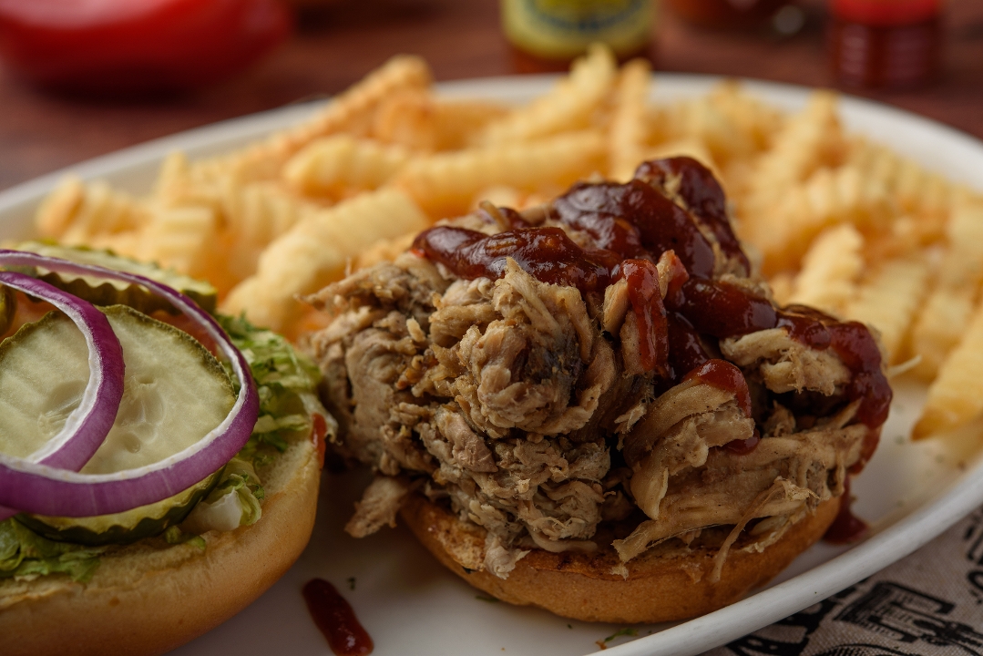 Order Pulled Pork Sandwich food online from Buzzard Billy store, Lincoln on bringmethat.com