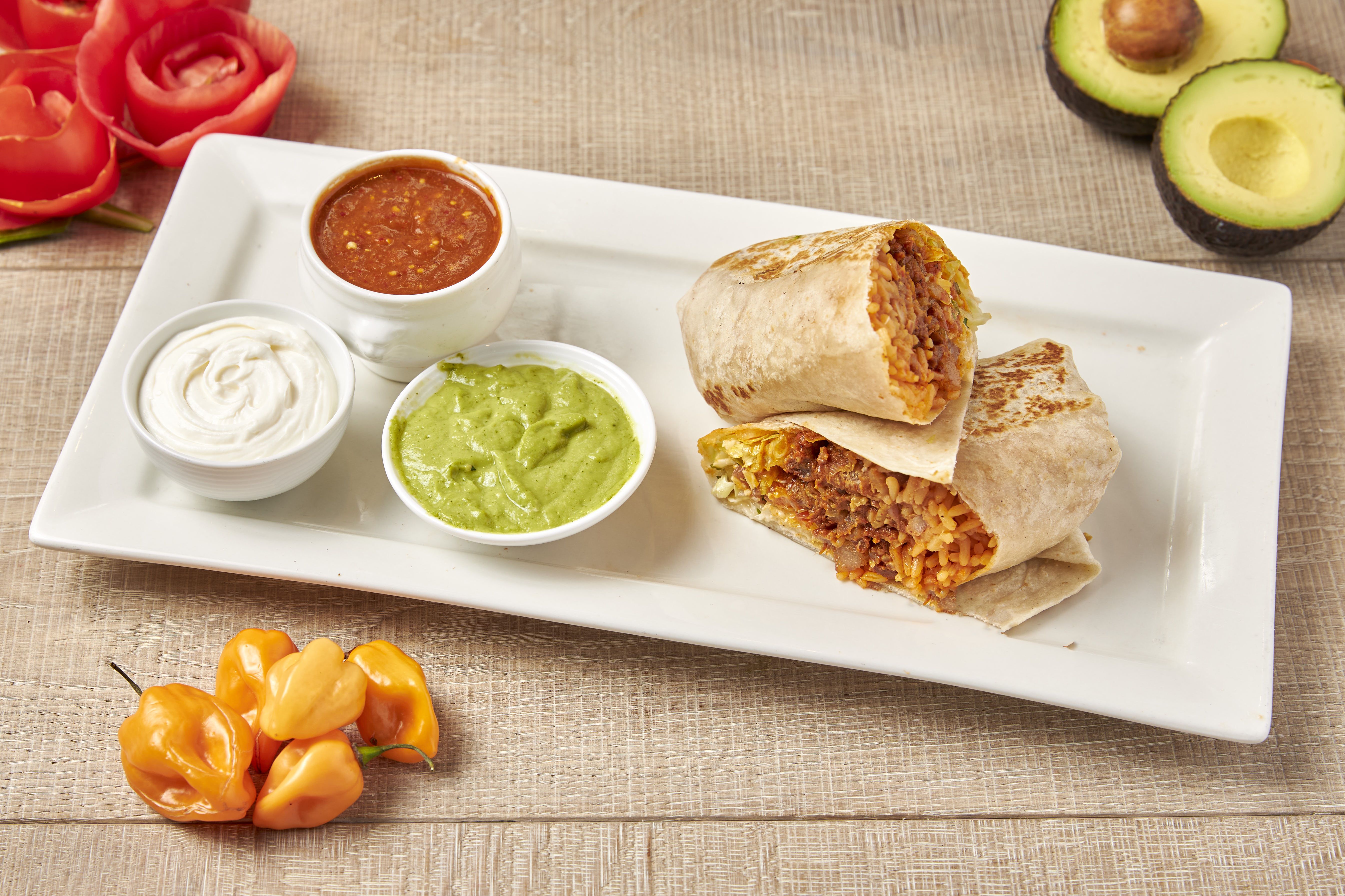 Order Al Pastor Burrito food online from Market Creations store, Chicago on bringmethat.com