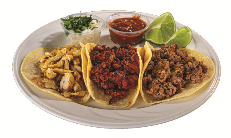 Order 37. Tacos de Asada ( 3 Tacos ) food online from Malta Mexican Seafood store, Lake Forest on bringmethat.com