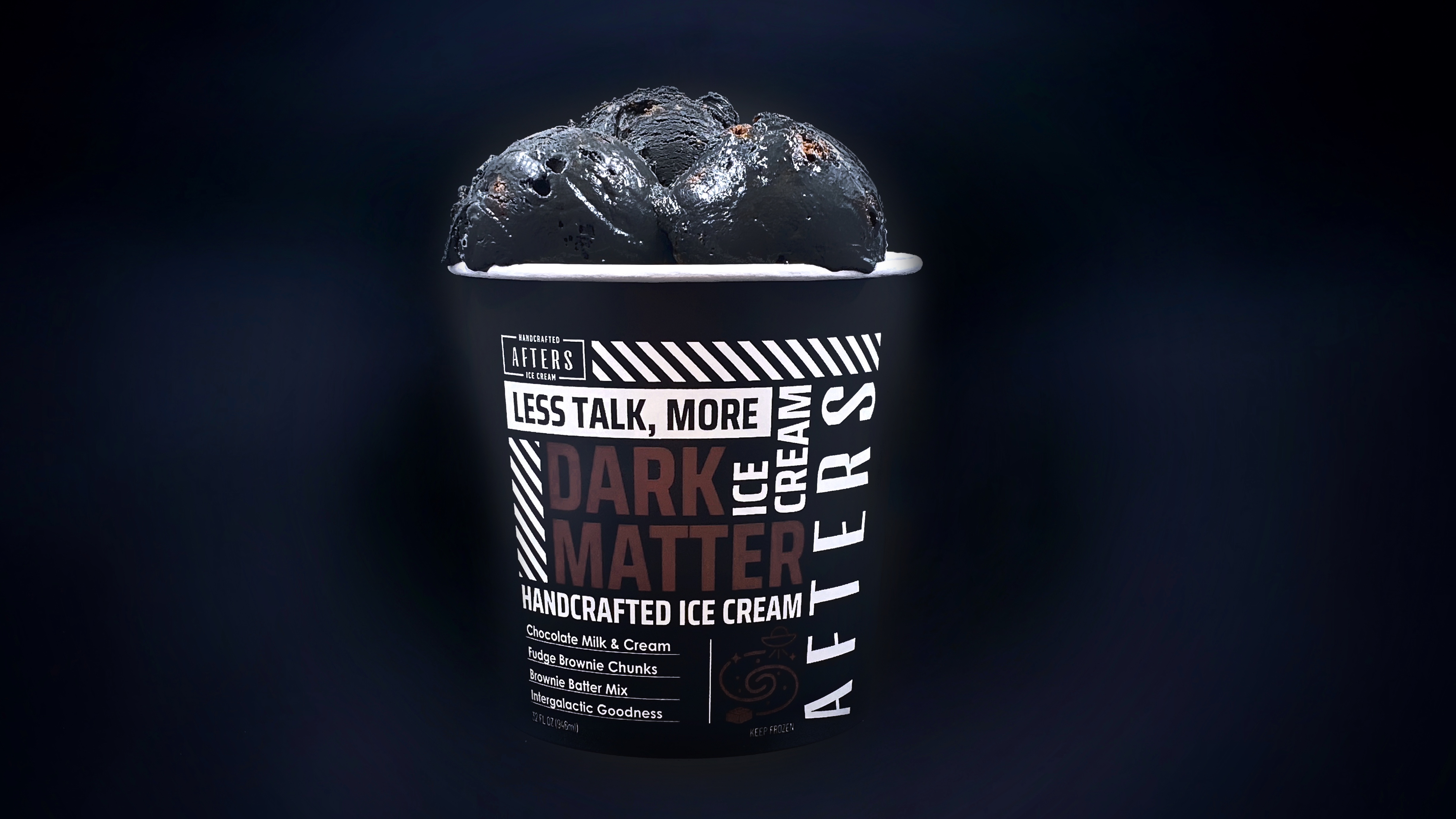 Order Dark Matter Brownie Batter Quart food online from Afters Ice Cream store, Alhambra on bringmethat.com