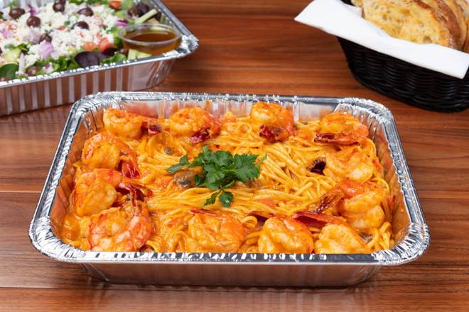 Order Spicy Prawn Linguine food online from Panini Kabob Grill store, Newport Beach on bringmethat.com