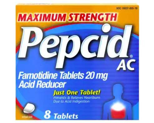 Order Pepcid AC Maximum Strength 8 ct food online from McLean Ave Pharmacy store, Yonkers on bringmethat.com