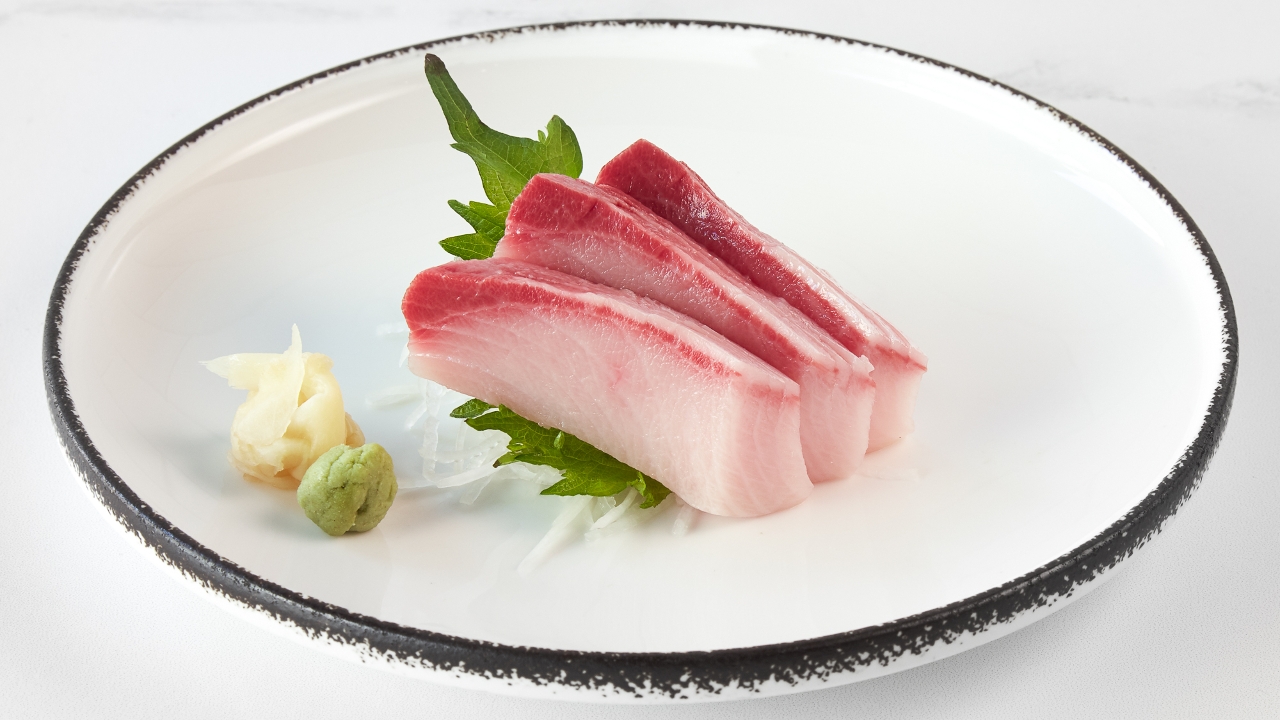 Order Hamachi Sashimi food online from Yoki Japanese Restaurant store, Medford on bringmethat.com