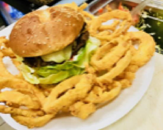 Order Hamburger Plate food online from Old Country Pizzeria store, East Weymouth on bringmethat.com