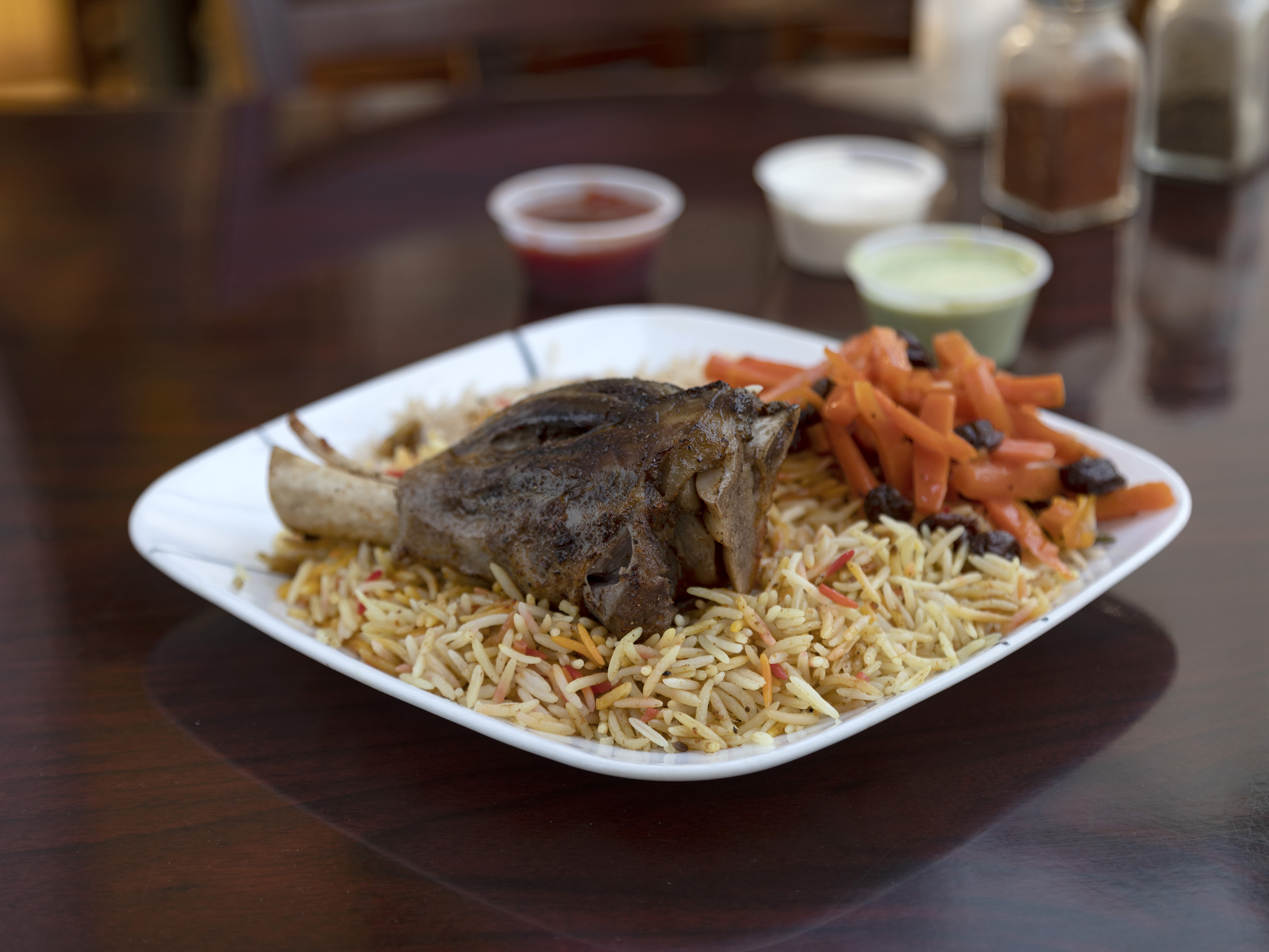 Order 13. Kabuli Pulao Lunch Platter food online from Peshawri Kebab store, Waltham on bringmethat.com