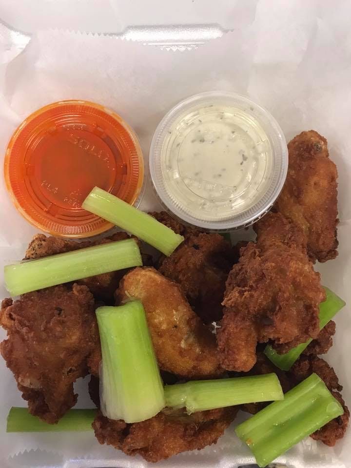 Order Breaded Buffalo Wings - 10 Pieces food online from House Of Pizza store, Pennsauken Township on bringmethat.com
