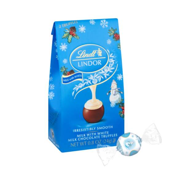 Order Lindt LINDOR Holiday Snowman Milk and White Snowman Chocolate Candy Truffles, 0.8 oz. Bag food online from CVS store, SOUDERTON on bringmethat.com