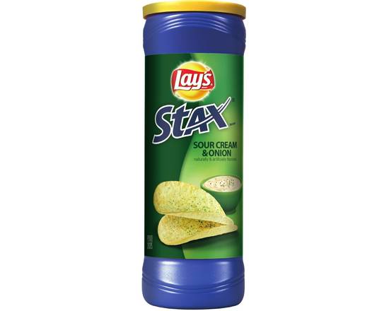 Order Lays Stax Sour Cream & Onion 5.5oz food online from Rapid-O Mart store, Chandler on bringmethat.com