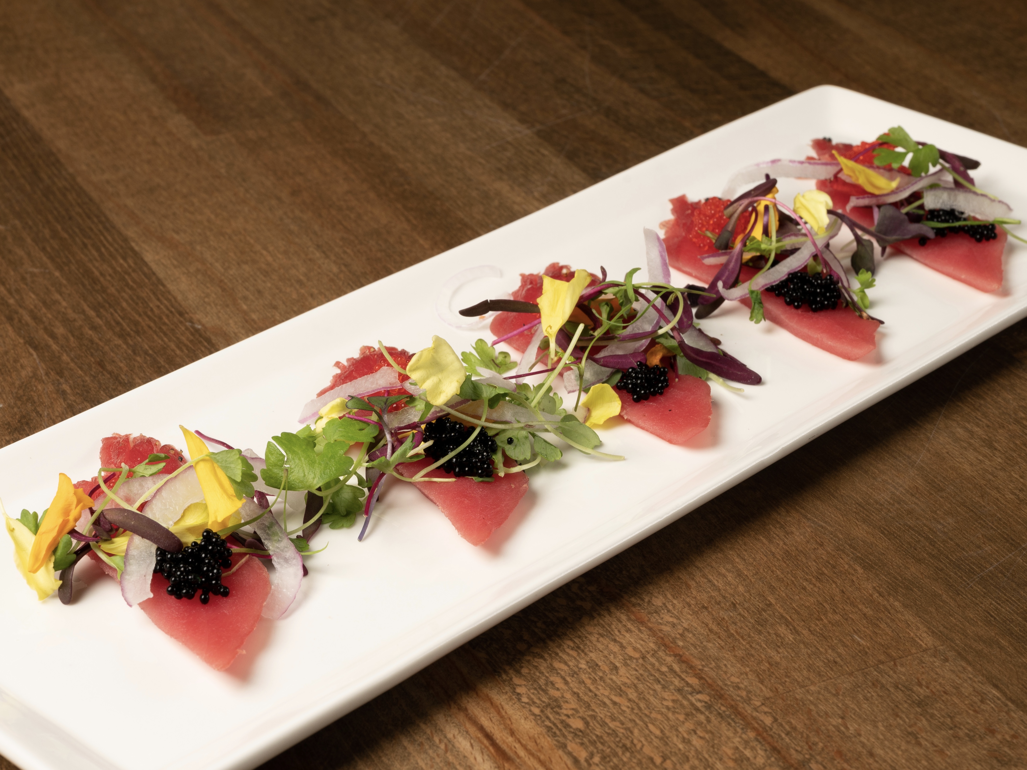 Order Tuna Carpaccio food online from Zeppin Sushi store, Los Angeles on bringmethat.com