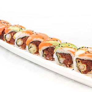 Order Happy Holiday Roll food online from Sushi Plus store, Redwood City on bringmethat.com