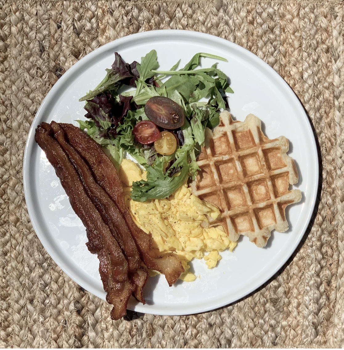 Order Bacon & Scrambled Egg Waffle food online from Belgium Waffle Haus store, Los Angeles on bringmethat.com