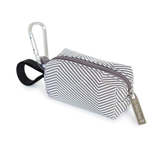 Order Oh Baby Bags Clip-On Mini Stripes Wet Bag Dispenser in Grey/White food online from Bed Bath & Beyond store, Lancaster on bringmethat.com