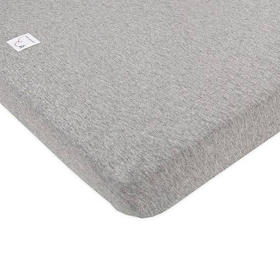 Order Burt's Bees Baby™ Organic Cotton Mini Fitted Crib Sheet in Heather Grey food online from Bed Bath & Beyond store, Lancaster on bringmethat.com