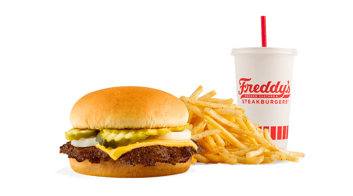 Order #1 Single Steakburger with Cheese Combo food online from Freddy Frozen Custard & Steakburgers store, Lincoln on bringmethat.com