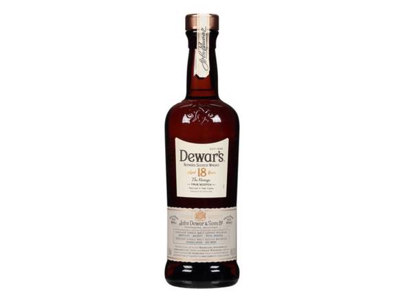 Order Dewar's 18 Year Blended Scotch Whisky - 750ml Bottle food online from Josh Wines & Liquors Inc store, New York on bringmethat.com