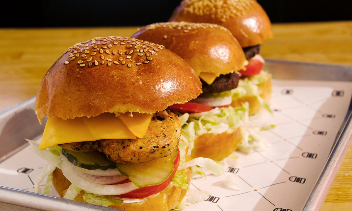 Order Trio Burger food online from Burgerim store, Nashville on bringmethat.com