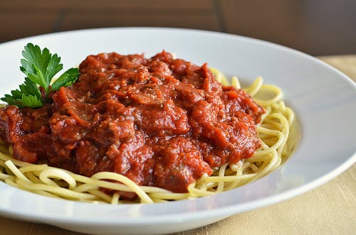 Order Pasta with Meat Sauce - Pasta food online from Little Italy Pizza store, Brooklyn on bringmethat.com