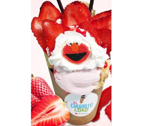 Order Elmo Bubble Waffle food online from El Churrito Loko store, San Jose on bringmethat.com