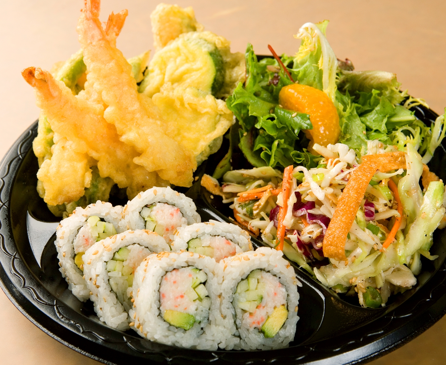 Order Tempura and California Roll Combo Plate food online from Sansai Japanese Grill store, Burbank on bringmethat.com