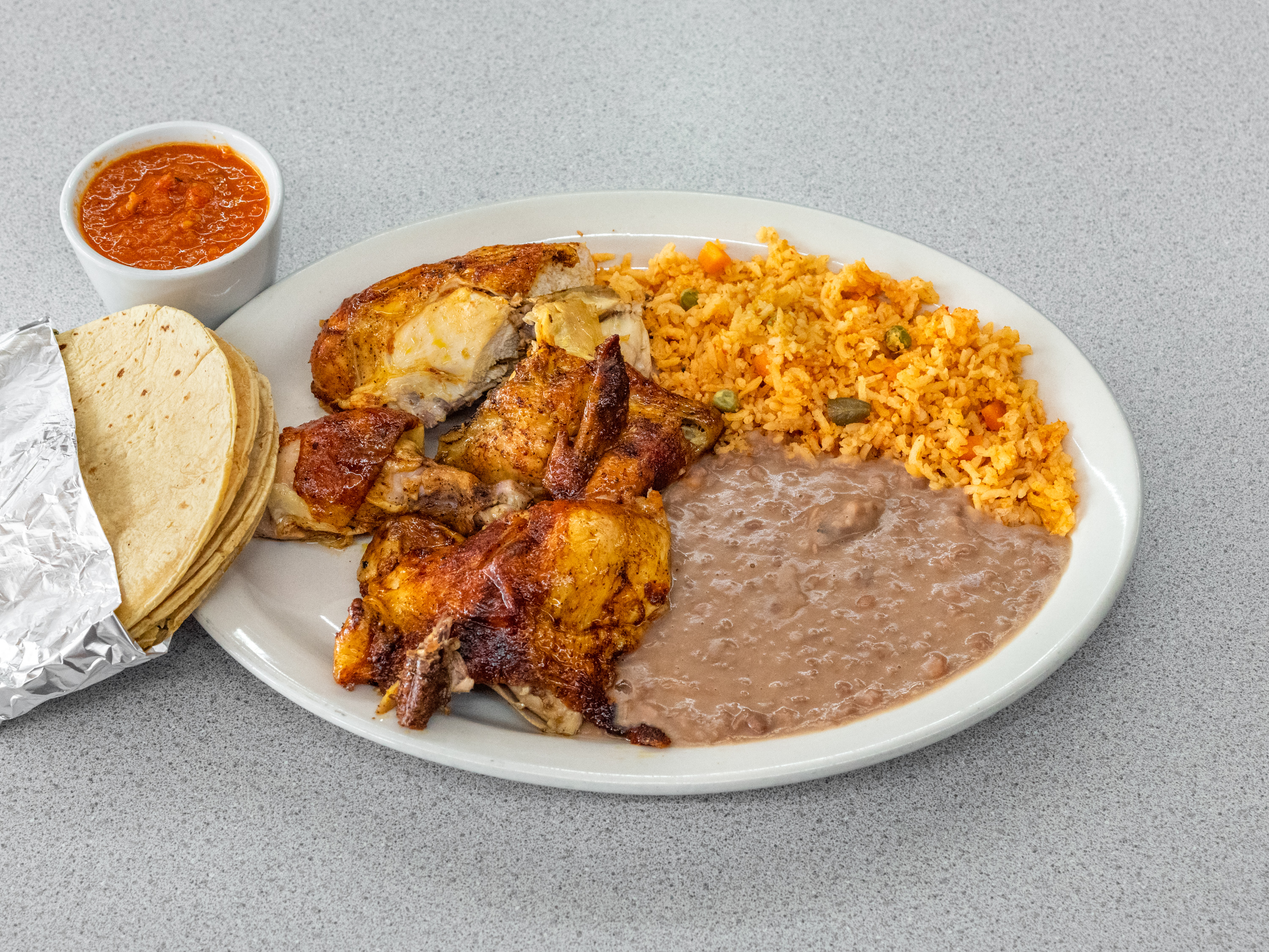 Order 3pz Pollo combo food online from Luna Mexican Rotiserrie store, Louisville on bringmethat.com