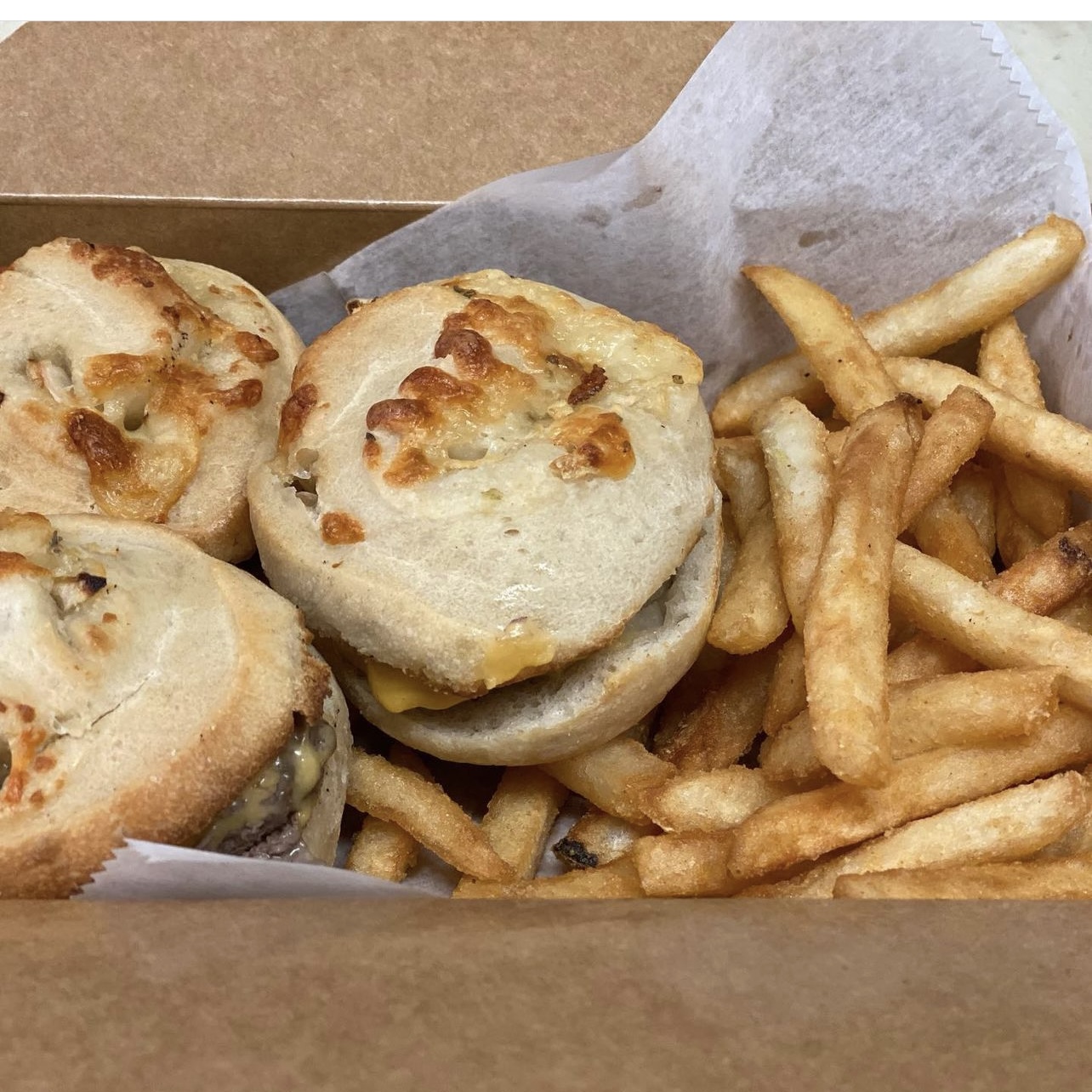 Order 3 Slider Combo with French Fries food online from La Bella store, Yonkers on bringmethat.com