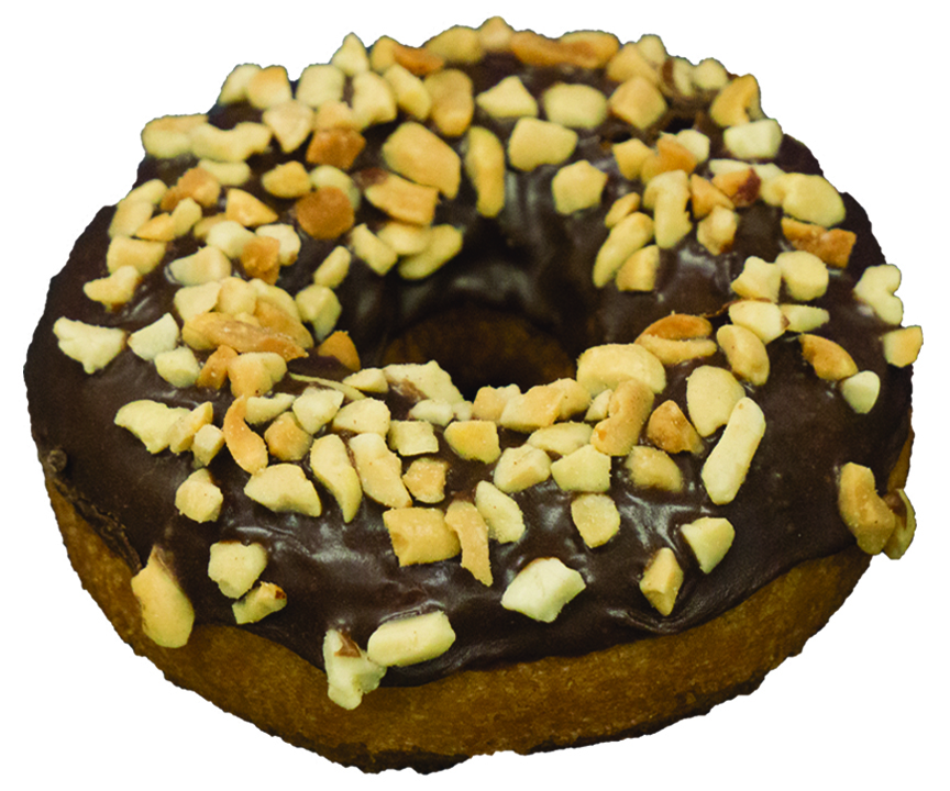 Order Chocolate Frosting Peanut Cake Donut food online from Bosa Donuts store, Phoenix on bringmethat.com