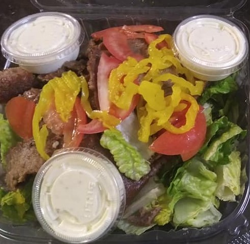 Order Gyro Salad food online from Jerusalem Pizza store, Columbus on bringmethat.com